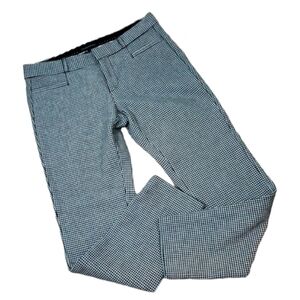 Banana Republic~Size 2~White/Black Geometric Print Ankle Pants Sloan.